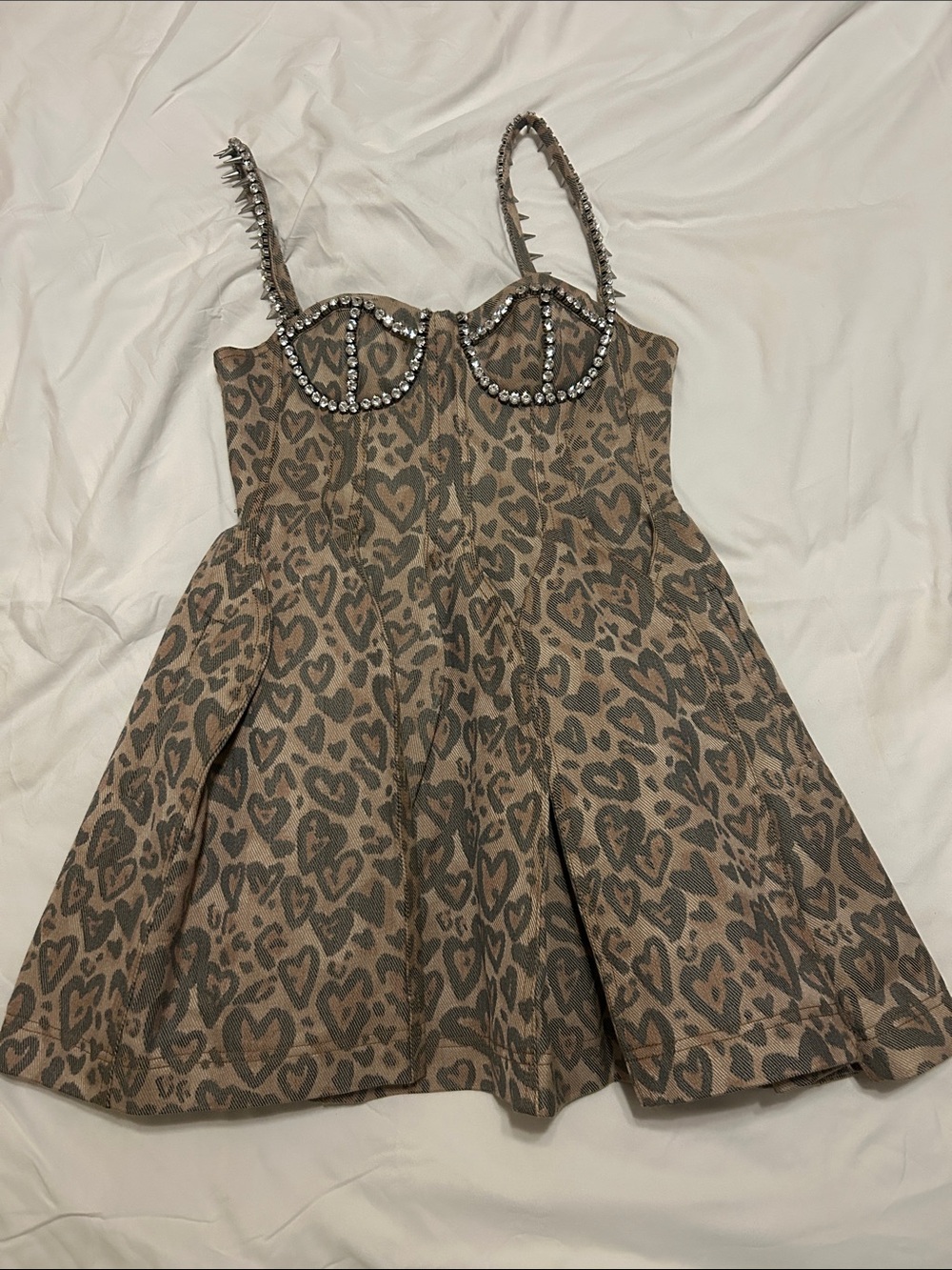Area Leopard Studded Dress